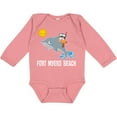 thumbnail image 3 of Inktastic Fort Myers Beach Florida Dolphin Boys or Girls Long Sleeve Baby Bodysuit, 3 of 5