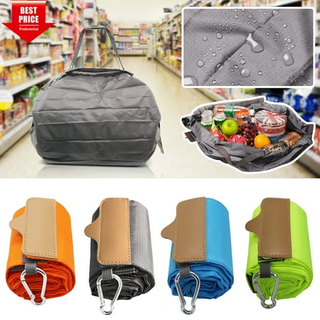 [Newest 2019] LNKOO Reusable Shopping Bags, Grocery Tote Foldable into Attached Pouch, Ripstop Polyester Reusable Market bags Bags, Washable, Durable and (Best Reusable Shopping Bags 2019)