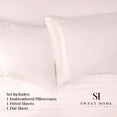 thumbnail image 5 of Sweet Home Collection California King Sheet Sets, Classic 1800 Series Deep Pocket 4 Piece, Luxury Soft Microfiber Bed Sheet Sets, Pale Pink, 5 of 6