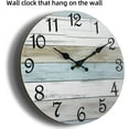 thumbnail image 2 of Wall Clock Silent Non Ticking Wall Clocks Battery Operated, Rustic Coastal Country Clock Decorative for Bathroom Kitchen(10 Inch), 2 of 7