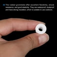 thumbnail image 4 of 4Pcs T Type Rubber Grommet Mount Dia 11mm ID 7mm H 12mm Seal Protection Flexible Hole Plugs White, 4 of 5