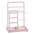 thumbnail image 1 of Soporte para joyas SONGMICS, bandeja de terciopelo con marco de metal rosa gelatina, 1 of 6