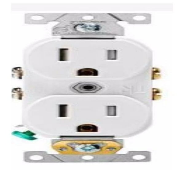 Leviton 3000502 125V Thermoplastic Duplex Outlet, White