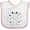 White and Pink, variant on Inktastic Happy Halloween Spooky Skeleton and Stars Boys or Girls Baby Bib