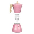 thumbnail image 2 of 3X Latte Mocha Coffee Maker Italian Moka Espresso Cafeteira Percolator Pot Stovetop Coffee Maker 300Ml Pink, 2 of 6