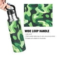 thumbnail image 4 of Yayeee 20oz Double Wall Stainless Steel Water Bottle with Flip Straw, Green Camouflage Pattern, 4 of 7