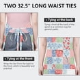 thumbnail image 6 of Pioneer Flower Floral Print Pattern Apron for Women and Men, Cotton Linen Waterproof with Pockets, Adjustable, 33x27 Inch for Kitchen, Gardening, BBQ, Salon, 6 of 6