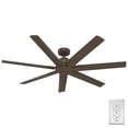 thumbnail image 2 of Hunter 60 inch Downtown ENERGY STAR® Matte Bronze Damp Rated Ceiling Fan and Wall Control, 2 of 15