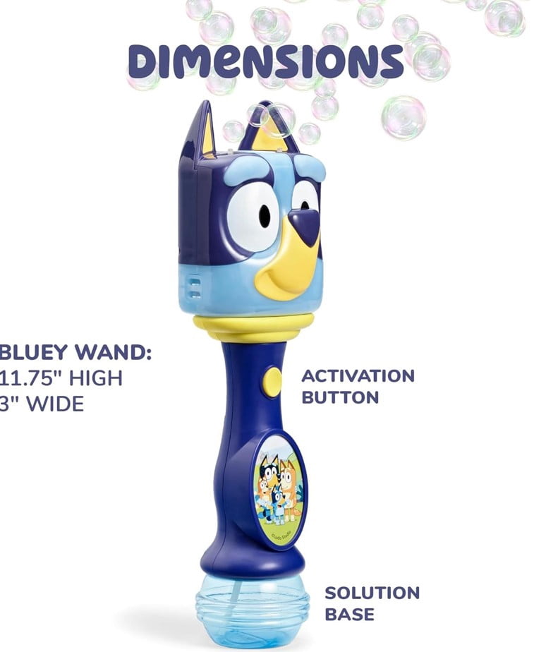 Little Kids Inc. Bluey Light & Sound Bubble Wand