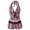 011_Coffee, variant on Womens Split Tankini Swimsuit Set Halter Neck Adjustable Tie Top Boyshort Swim Trunks Multi Print Beach Pool Outfit S-XL