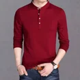 thumbnail image 2 of Polos de manga larga unicolor para hombre, sudaderas lisas para hombre, jersey ajustado y ajustado, ropa nueva y barata, talla S, marca alta, Emo Y2k, 2 of 5