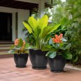 thumbnail image 3 of Ordivic Ceramic Plant Pots - 10+8+6 Inch Modern Round Planters for Indoor Outdoor with Drainage Holes and Plant Saucers, Room Patio House Office Decor, Gardening Gifts, 3 of 8