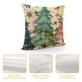 thumbnail image 4 of Merry Christmas Decorative Throw Pillow Covers, Tree Pink Porch Outdoor Home Decor, Polka Dots Stripes Holiday Cushion Case, 4 of 5