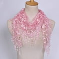 thumbnail image 3 of Fgnfyis Elegant Floral Lace Tassel Wrap Shawl Sheer Scarf for Women Pink One Size, 3 of 3