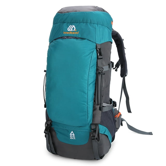 Mochila weikani Mochila de senderismo 65L Mochila impermeable de viaje de deporte al aire libre para hombres Mujeres Camping Trekking Touring weikani Mochila
