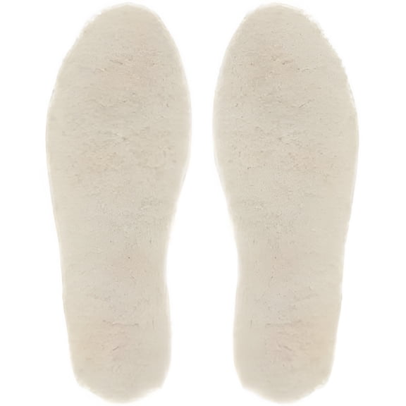 TELOLY 0298 Men'S Genuine Sheepskin Insoles Premium Warm Thin Wool Fur Fleece Shoe Inserts Replacement Comfort Insole for Snow Boots Slippers Work Boots Beige Eu45/Us 12