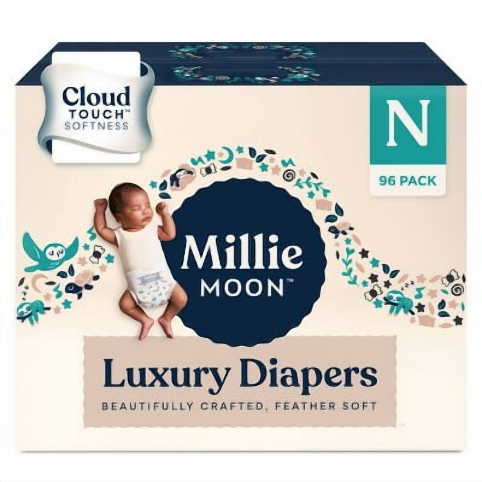 Millie Moon Luxury Disposable Diapers - Select Size and Count