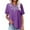 Purple B, variant on Summer Savings BOVXNPU Summer Tops for Women, Plus Size Womens Casual Tops,Fashion Women's Summer-Neck Short Sleeve Linen Solid Casual T-Shirt Blouse
