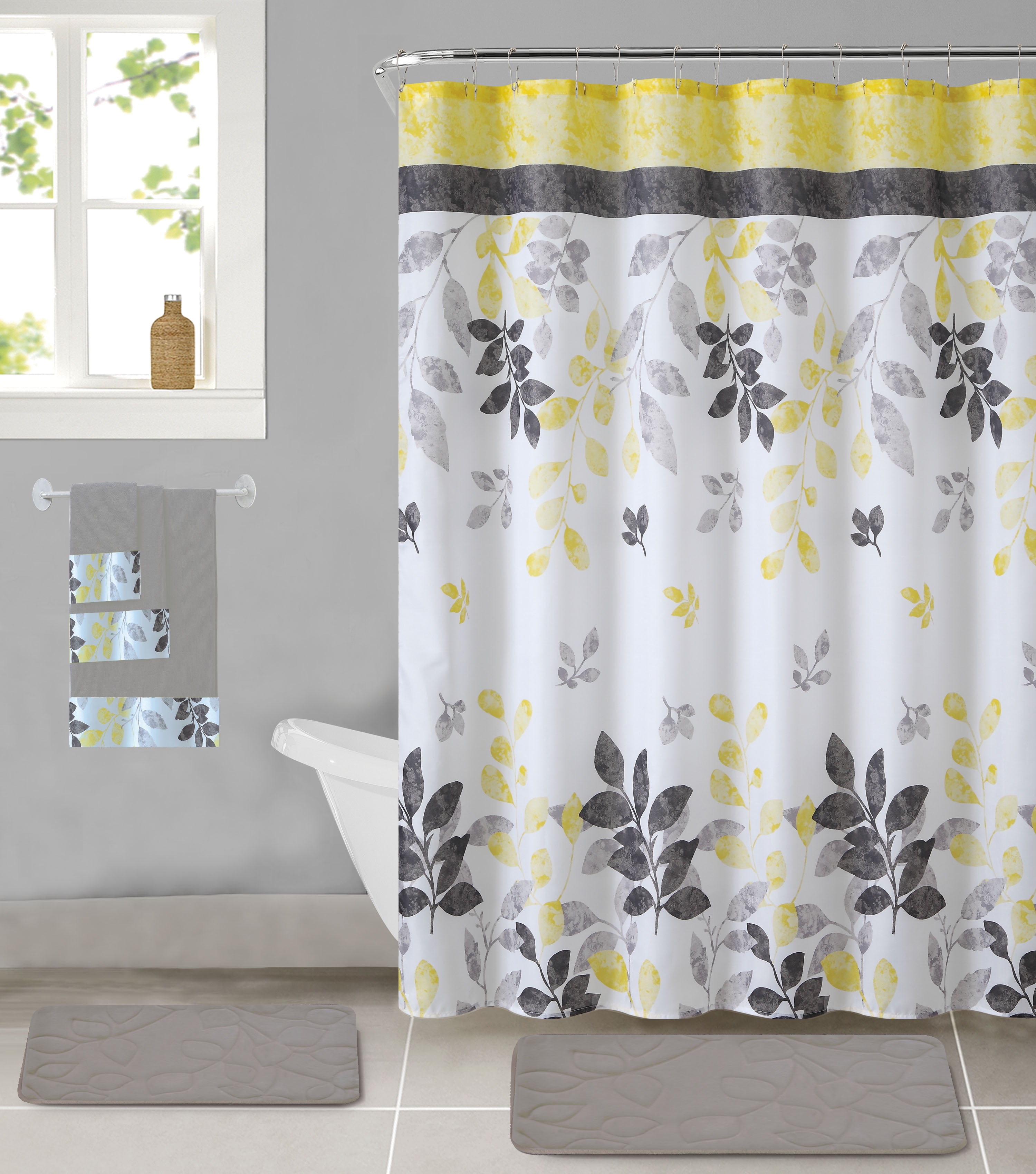 All American Collection 18Piece Bathroom Set with 2 Memory Foam Bath