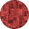 thumbnail image 1 of Ahgly Company Machine Washable Indoor Round Patchwork Red Transitional Area Rugs, 8' Round, 1 of 4