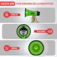 thumbnail image 3 of Megáfono Altavoz Portátil 20W Pyle, Alerta de Voz y Sirena, Megáfono de 13.7 cm x 21.8 cm, Alcance de Proyección hasta 750 Metros, Incluye Correa para Hombro, Funciona con Pilas, Verde, 3 of 7