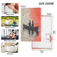 thumbnail image 6 of Yayeee 2 Pack Hand Towels for Bathroom 100% Cotton 16" x 28" Soft Absorbent Kitchen Towel, Illusionary Boat, 6 of 7