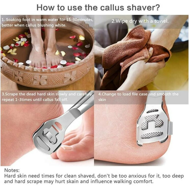 Foot Callus Remover Tool,Foot Scraper for Dead Skin Professional,Pedicure  Foot File Callus Remover for Feet,Foot Care Smoother Callus Shaver,Foot
