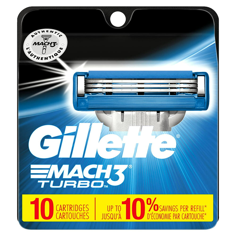 Gillette Mach3 Turbo Men's Razor Blade Refills, Closer Shave, Without ...