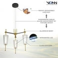 thumbnail image 4 of VONN Toscana 26" ETL Certified Integrated LED Aluminum Pendant - Antique Brass, 4 of 11