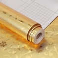thumbnail image 2 of 10.9 Yards Embossed Floral Kitchen Wallpaper 15.6 Inch Peel and Stick Wallpaper Embossed Aluminum Golden Foil Backsplash Sticker Self Adhesive Contact Paper, 2 of 6