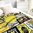 thumbnail image 3 of Softball Gifts for Girls, Softball Blanket 50"x60" Cute Soft Cozy Warm Flannel Blanket for Bed Couch Sofa, Softball Laces Sports Lovers Throw Blanket, 3 of 7