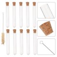 Axio 10 PCS Glass Clear Test Tubes with Cork Stoppers and Brush for ...