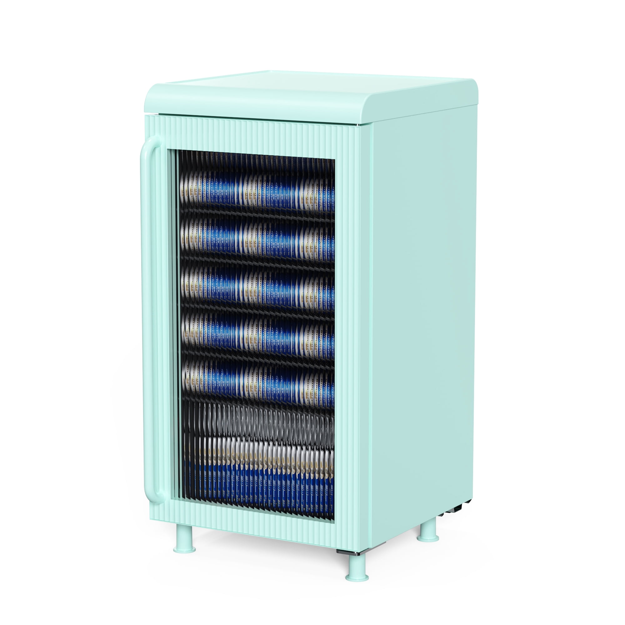 Frigidaire 27 Bottle / 117 Can Retro Wine Cooler with Built-in Bar Top, 3.1 Cu. ft. Beverage Refrigerator with Tempered Glass Door, Mint