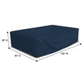 thumbnail image 2 of COVERS&ALL Patio Sectional Sofa Set Cover - Heavyduty 12 Oz. Waterproof, Durable Outdoor Furniture Table & Chair Set Cover with Airpockets & Drawstring (128" W x 83" D x 28" H, Blue), 2 of 8