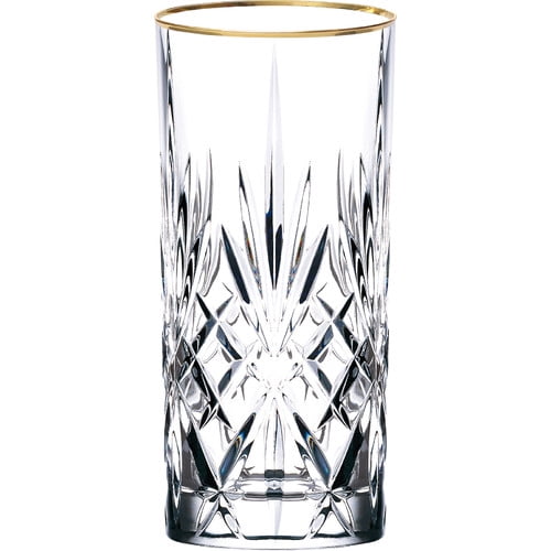 Lorren Home Trends Siena 6 Oz Crystal Highball Glass Set Of 4 Walmart Com Walmart Com