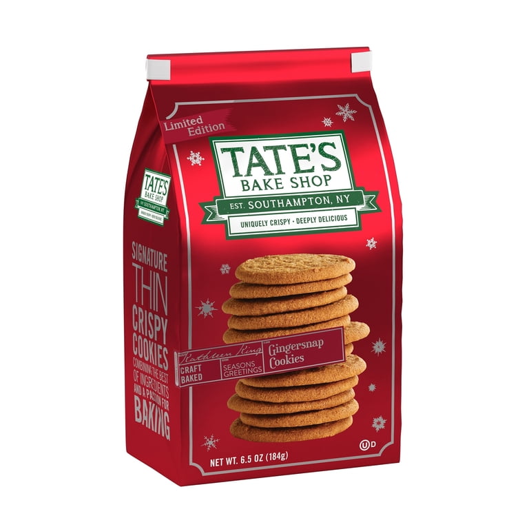 Tate's Bake Shop Gingersnap Cookies, Holiday Cookies, 6.5 oz