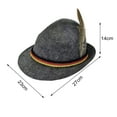 thumbnail image 5 of Top Hat Oktoberfest Fedora Retro Bavarian Style Unisex Cap with Feather And Rope Decor Holiday 1920s Themed Parties Cosplay Events Hat, 5 of 7