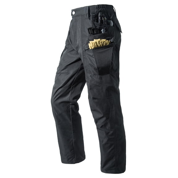Turilly Men's Outdoors Cargo Pants Button Zipper Solid Color Casual Pocket Cargo Pants