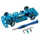 thumbnail image 2 of Tholdsy 1/28 RC Car Metal Upgrade marco modificado conjunto de montaje de vehículo accesorios reemplazo para WLtoys 284131 K969 K979 K989 K999 Kits de construcción modelo Azul, 2 of 6