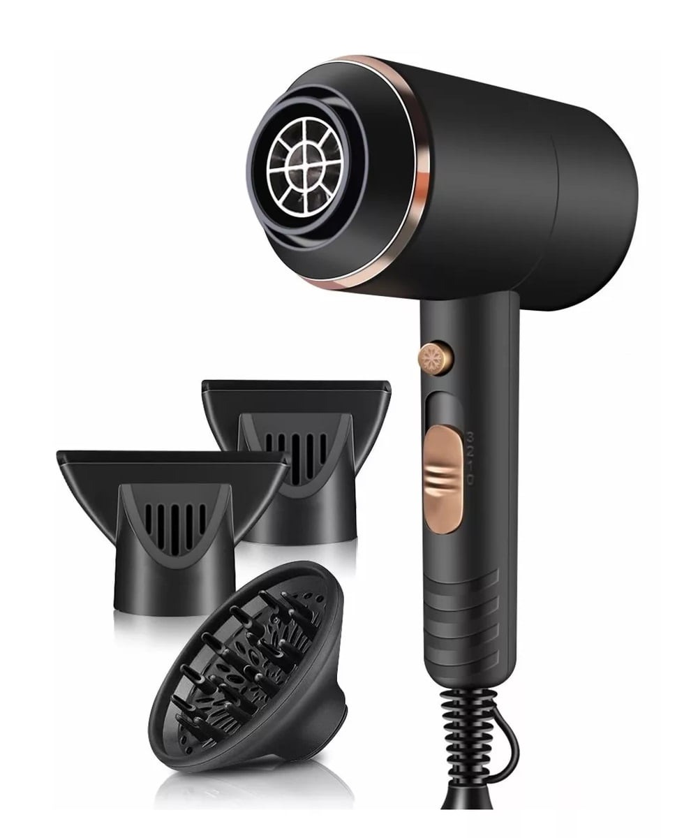 Secadoras De Cabello Velocidades Negro con Dorado 220-240v