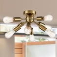 thumbnail image 1 of Milano Sputnik Ceiling Light 8-light Flush Mount Fixture, Antique Brass, 1 of 9