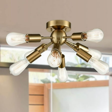 

Milano Sputnik Ceiling Light 8-light Flush Mount Fixture Antique Brass