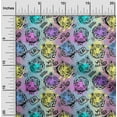 thumbnail image 2 of oneOone Polyester Spandex Purple Fabric Colourful Animal Face Craft Projects Decor Fabric Printed By The Yard 56 Inch Wide, 2 of 4