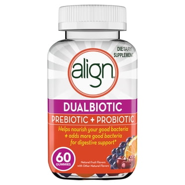Align Prebiotic Probiotic Supplement Gummies, Natural Flavors, 60 Ct