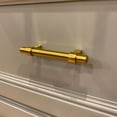 thumbnail image 2 of Alpine Hardware Solid Euro Style Bar Handle Pull | 5Pack ~ 5" Hole Center & 6 1/2" Length | Heavy Stainless Steel Banded T-Bar Pull with a Gold/Brass Finish | Cabinet Hardware, 2 of 3