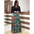 thumbnail image 1 of Robe à Manches Courtes à Imprimé Floral style Européen et Américain 2024 pour Femmes Grande Jupe Évasée, 1 of 7