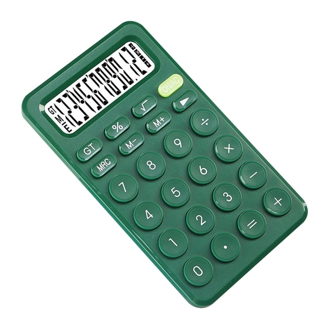 Standard Calculator 8 Digit With Large Display & Round Button Candy Color Calculator Portable For Office Home School