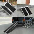 thumbnail image 5 of Portable Wheelchair Ramp 2FT/3FT/4FT/5FT/6FT/7FT/8FT/10FT, Non-Slip Aluminum Folding Handicap Ramp, Weight Capacity Up to 800 Lbs, Portable Aluminum Foldable Mobility Scooter Ramp, for Home, Stairs, S, 5 of 6