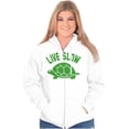 thumbnail image 4 of Live Slow Turtle Tortoise Animals Zip Up Hoodie Men's Women's Brisco Brands S, 4 of 6
