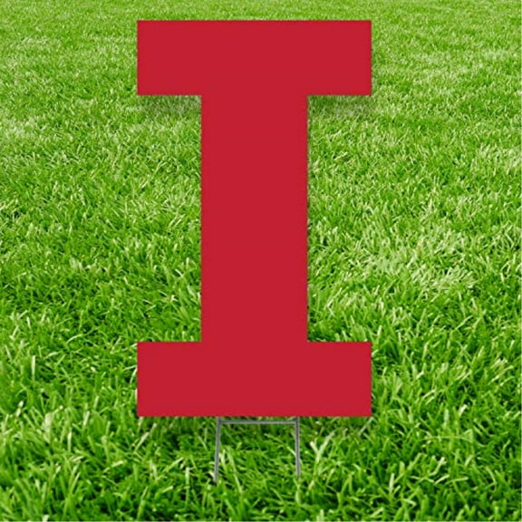 Red Letter I 20 inches tall